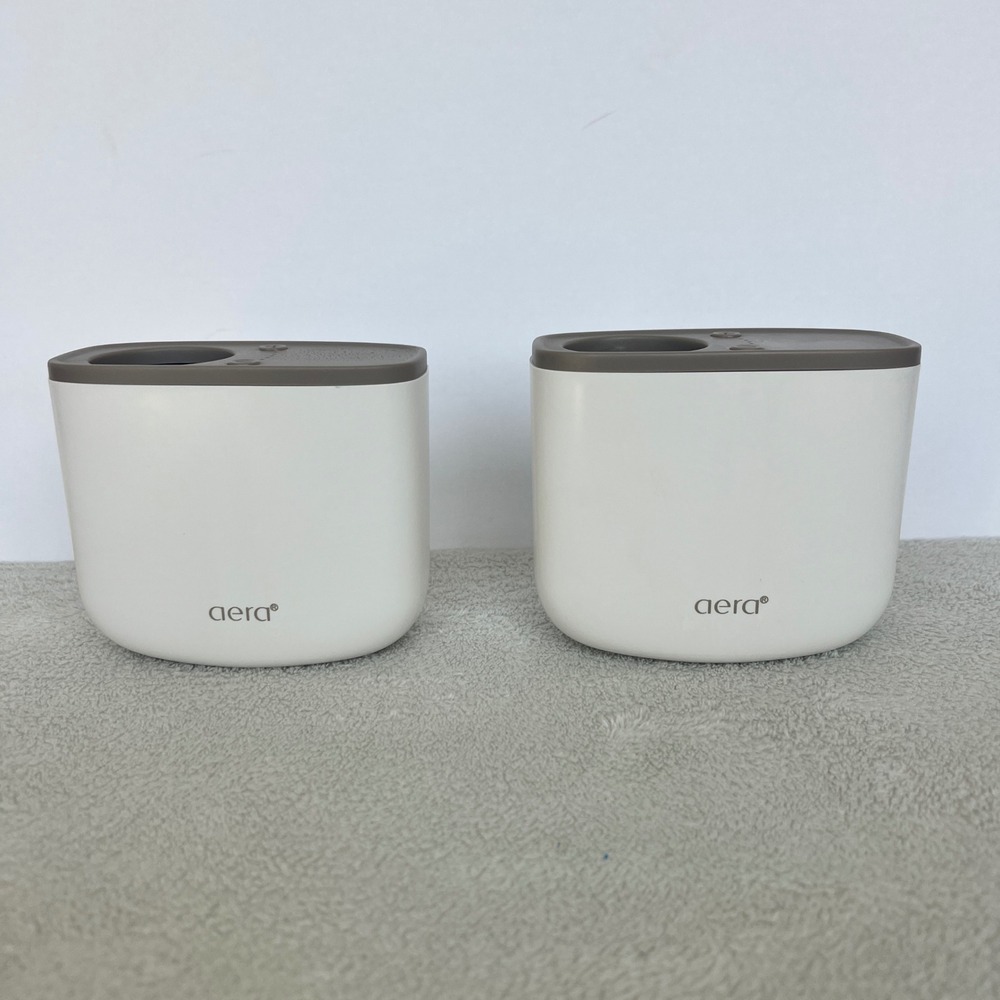 Aera Mini Smart Home Fragrance Diffusers White Model AQ34 Plug In Set of 2